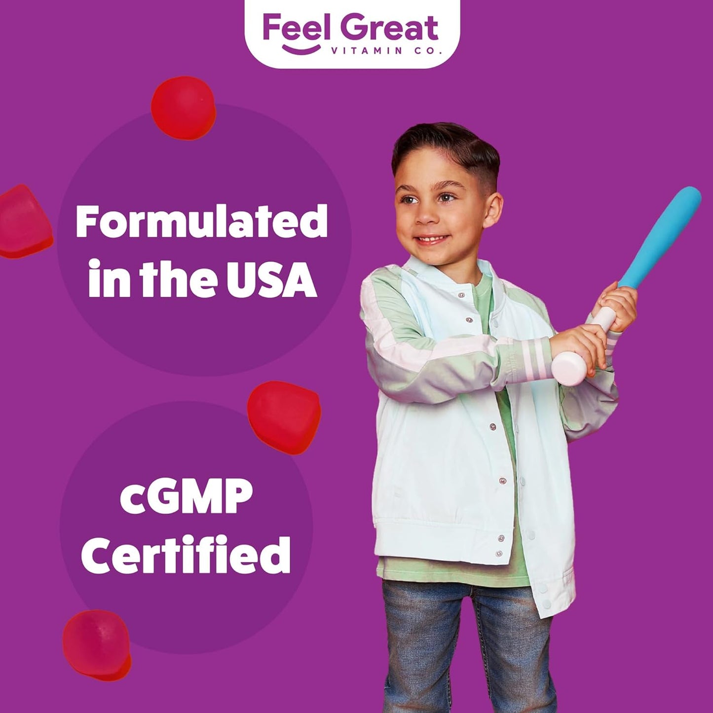 Feel Great Kids Calm Magnesium Gummies - Magnesium Supplement for Children