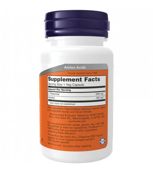 L-Theanine 200 mg with Inositol, Stress Management 120 Veg Capsules