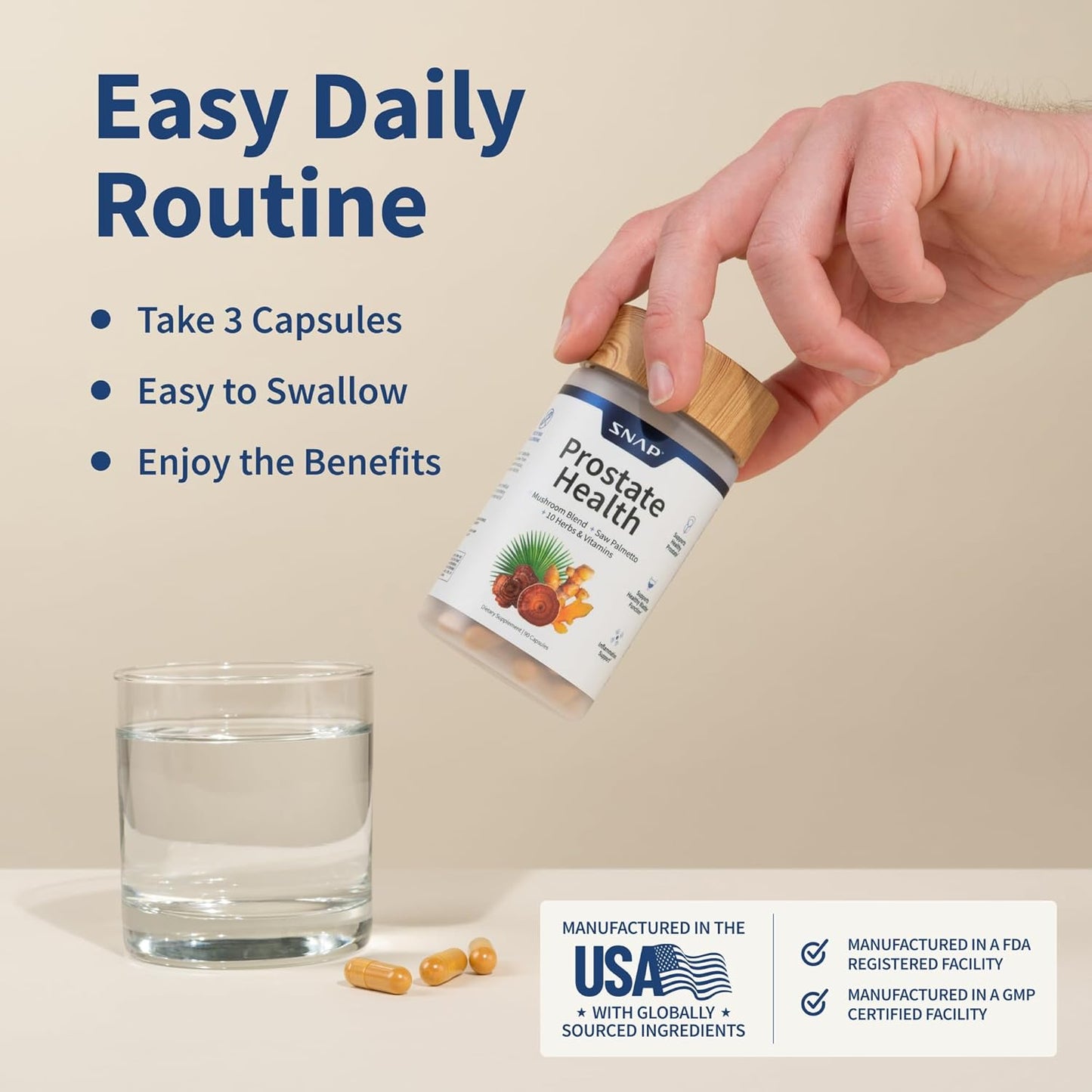 Snap Supplements Prostate Health Support Supplement