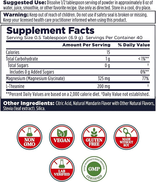 KAL Calming Magnesium Powder - Blueberry Flavor Magnesium Supplement