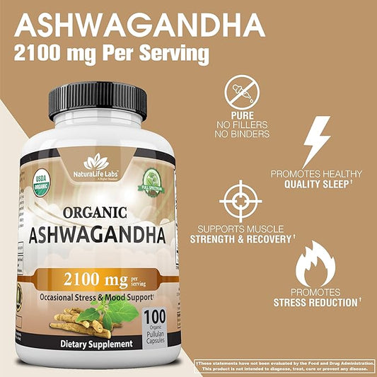 Organic Ashwagandha 2,100 mg