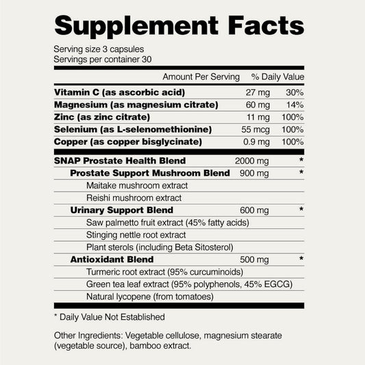 Snap Supplements Prostate Health Support Supplement