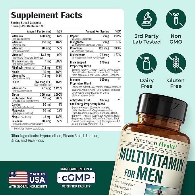 Multivitamin for Men – Essential Mens Multivitamins & Multiminerals