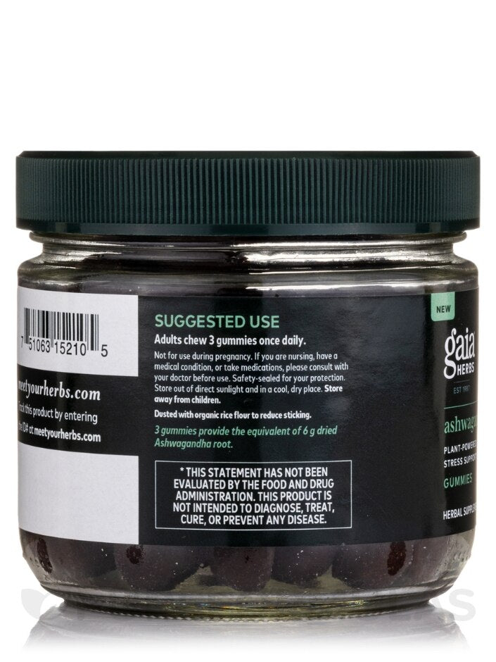 Organic Ashwagandha Gummies - Plant-Powered Stress Support - Apple Cinnamon (45 Gummies)