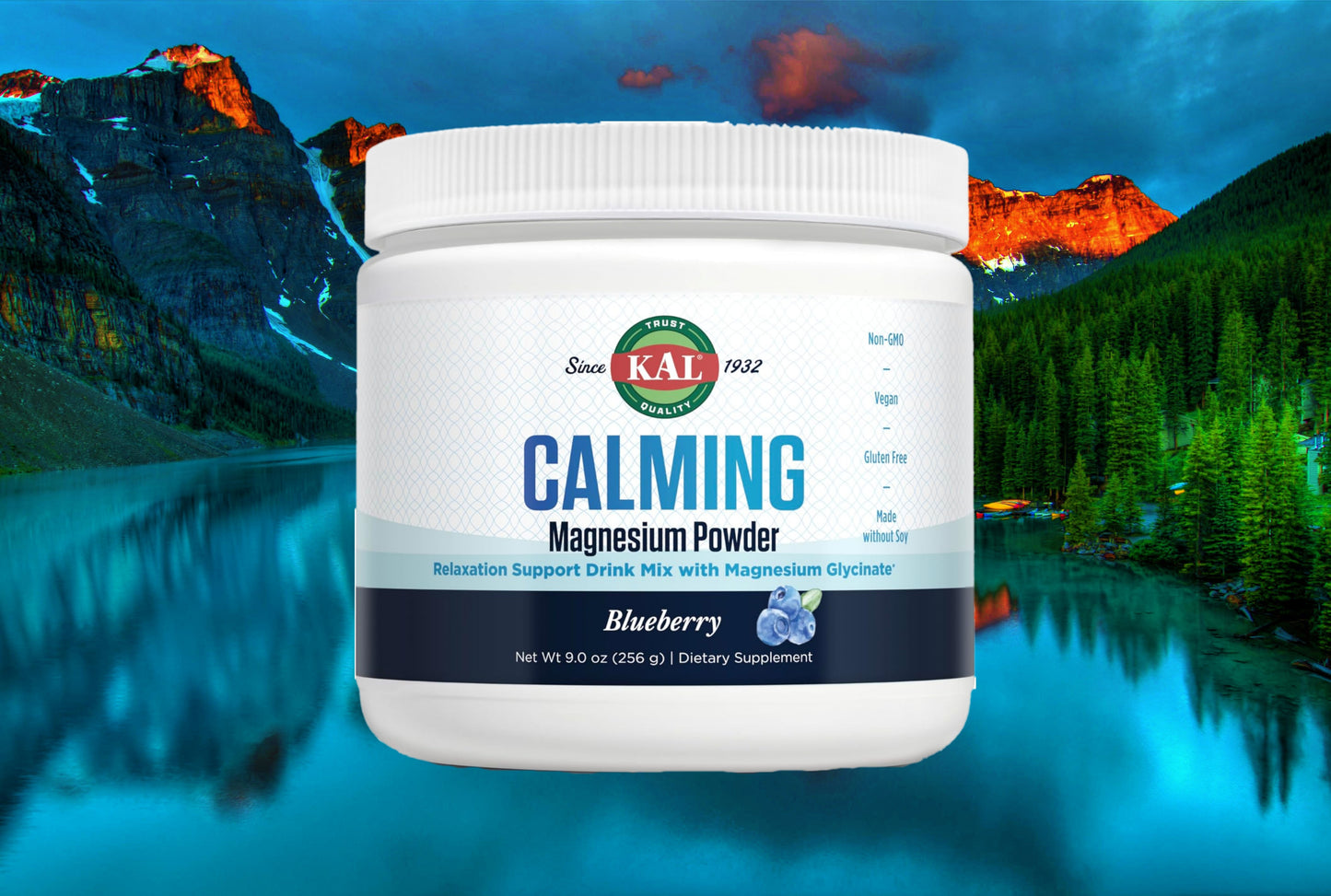 KAL Calming Magnesium Powder - Blueberry Flavor Magnesium Supplement